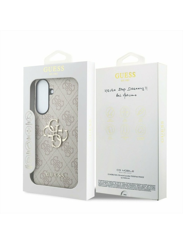 Guess Guess PU 4G Metal Logo Stražnji Poklopac za Samsung Galaxy A57 Pink