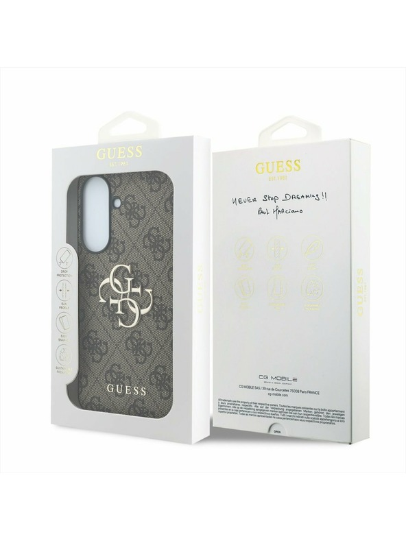 Guess Guess PU 4G Metal Logo Stražnji Poklopac za Samsung Galaxy A57 Brown