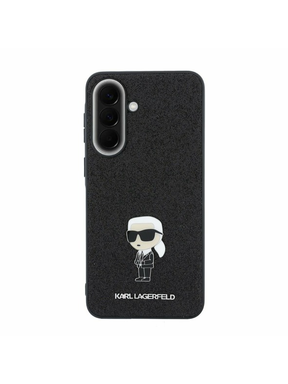 Karl Lagerfeld Karl Lagerfeld Fixed Glitter Metal Ikonik Stražnji Poklopac za Samsung Galaxy A57 Black