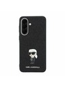 Karl Lagerfeld Karl Lagerfeld Fixed Glitter Metal Ikonik Stražnji Poklopac za Samsung Galaxy A57 Black