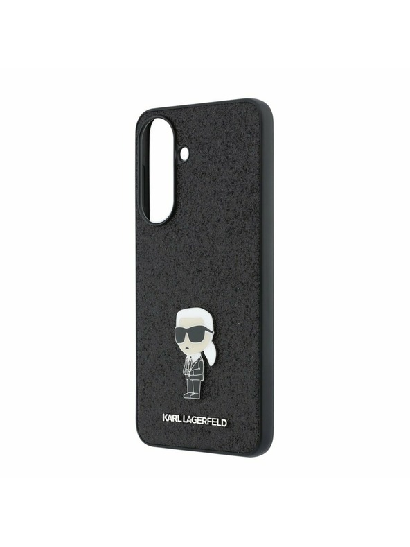 Karl Lagerfeld Karl Lagerfeld Fixed Glitter Metal Ikonik Stražnji Poklopac za Samsung Galaxy A57 Black