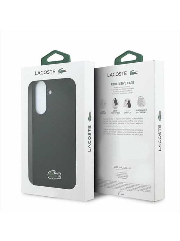Lacoste Lacoste Iconic Petit Pique Woven Logo MagSafe Stražnji Poklopac za Samsung Galaxy A37 Black