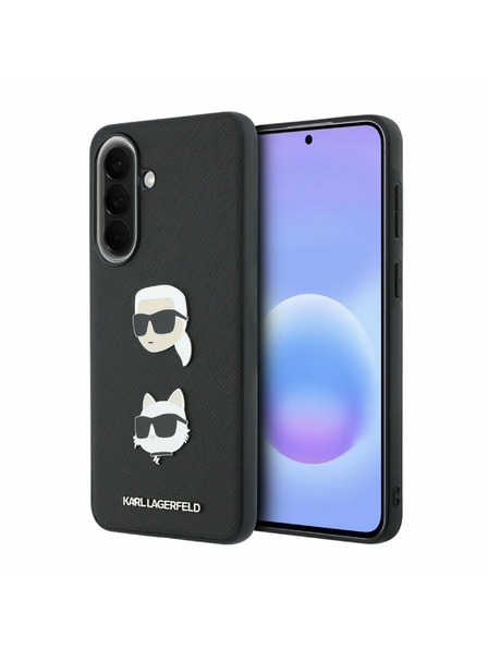 Karl Lagerfeld Karl Lagerfeld Liquid Silicone Metal Karl and Choupette Stražnji Poklopac za Samsung Galaxy A57 Black