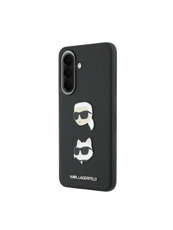 Karl Lagerfeld Karl Lagerfeld Liquid Silicone Metal Karl and Choupette Stražnji Poklopac za Samsung Galaxy A57 Black