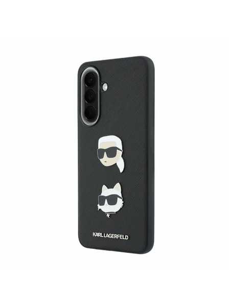 Karl Lagerfeld Karl Lagerfeld Liquid Silicone Metal Karl and Choupette Stražnji Poklopac za Samsung Galaxy A57 Black