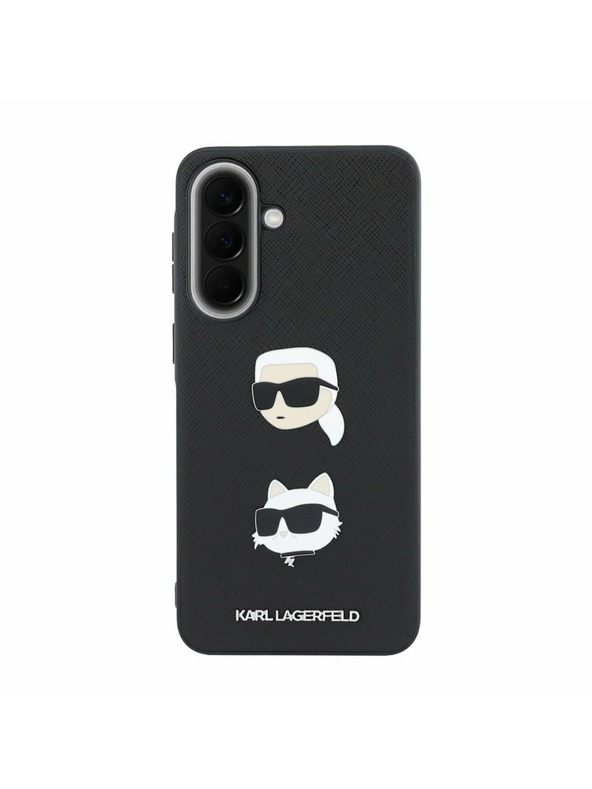 Karl Lagerfeld Karl Lagerfeld Liquid Silicone Metal Karl and Choupette Stražnji Poklopac za Samsung Galaxy A57 Black