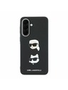 Karl Lagerfeld Karl Lagerfeld Liquid Silicone Metal Karl and Choupette Stražnji Poklopac za Samsung Galaxy A57 Black