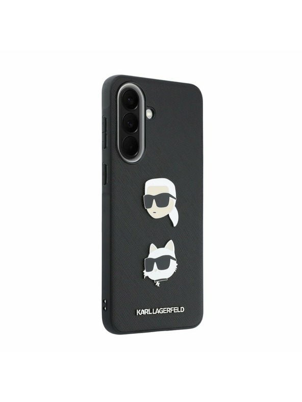 Karl Lagerfeld Karl Lagerfeld Liquid Silicone Metal Karl and Choupette Stražnji Poklopac za Samsung Galaxy A57 Black