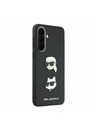 Karl Lagerfeld Karl Lagerfeld Liquid Silicone Metal Karl and Choupette Stražnji Poklopac za Samsung Galaxy A57 Black