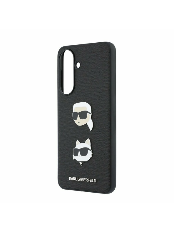 Karl Lagerfeld Karl Lagerfeld Liquid Silicone Metal Karl and Choupette Stražnji Poklopac za Samsung Galaxy A57 Black