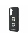 Karl Lagerfeld Karl Lagerfeld Liquid Silicone Metal Karl and Choupette Stražnji Poklopac za Samsung Galaxy A57 Black