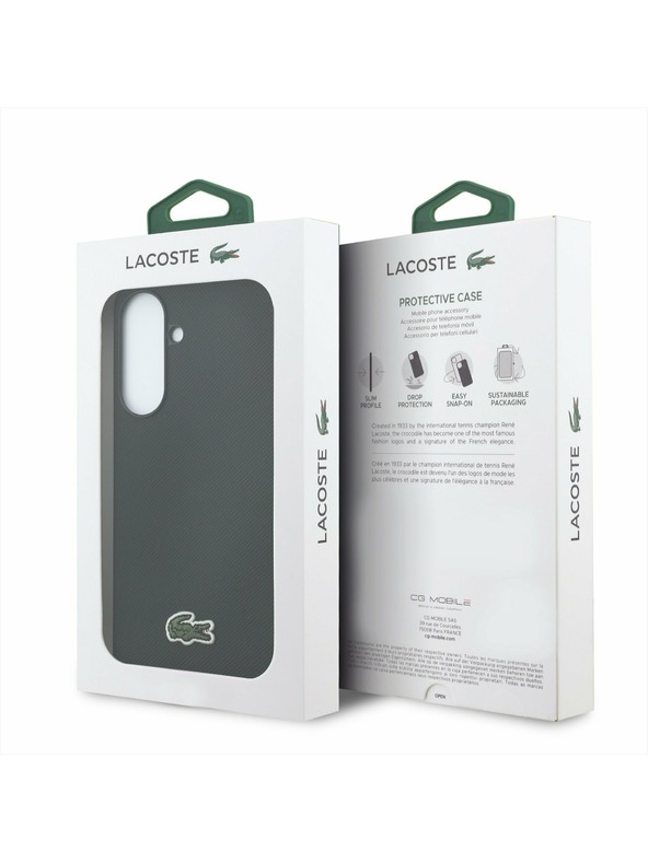 Lacoste Lacoste Iconic Petit Pique Woven Logo MagSafe Stražnji Poklopac za Samsung Galaxy A57 Black