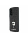 Karl Lagerfeld Karl Lagerfeld Fixed Glitter Metal Ikonik Stražnji Poklopac za Samsung Galaxy A37 Black