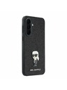 Karl Lagerfeld Karl Lagerfeld Fixed Glitter Metal Ikonik Stražnji Poklopac za Samsung Galaxy A37 Black