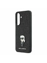 Karl Lagerfeld Karl Lagerfeld Fixed Glitter Metal Ikonik Stražnji Poklopac za Samsung Galaxy A37 Black