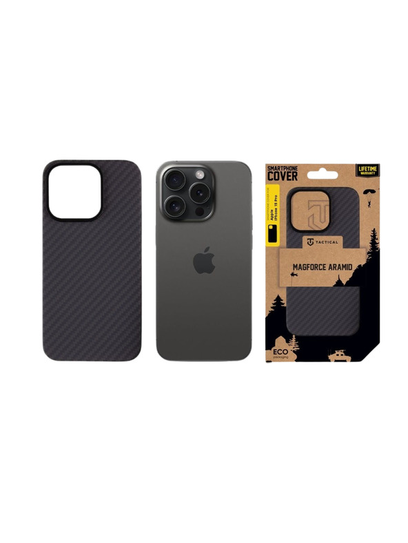 Tactical Tactical MagForce Aramid Zaštita za Apple iPhone 15 Pro Black