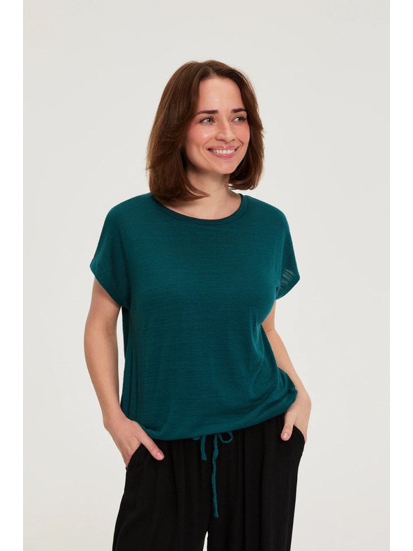 Moodo Bluza s kratkim rukavom zelena Moodo
