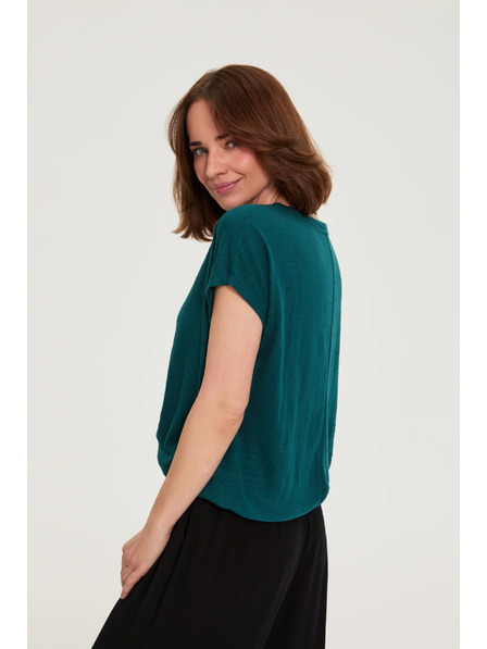 Moodo Bluza s kratkim rukavom zelena Moodo