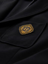Ombre Clothing Muški sako klasičnog slim fit kroja sa zlatnim gumbima i emblemom Heritage - crno V2 OM-BLZB-0166 Ombre Clothing