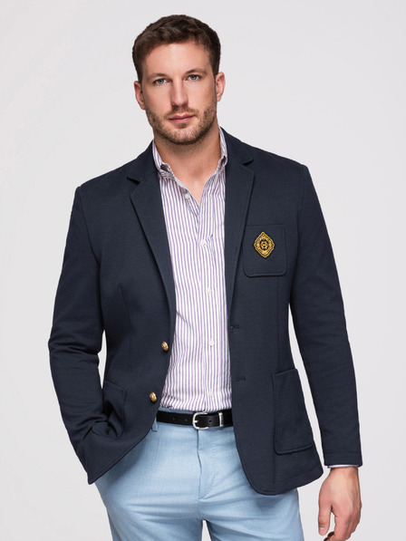 Ombre Clothing Mornarska OM-BLZB-0166 - mornarsko plava Ombre Clothing