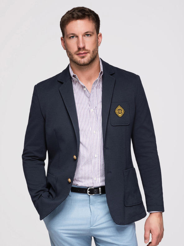 Ombre Clothing Mornarska OM-BLZB-0166 - mornarsko plava Ombre Clothing