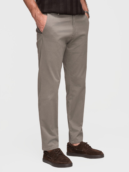Ombre Clothing Muške chino hlače REGULAR FIT s finom strukturom - sive V1 P1518 Ombre Clothing