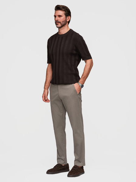 Ombre Clothing Muške chino hlače REGULAR FIT s finom strukturom - sive V1 P1518 Ombre Clothing