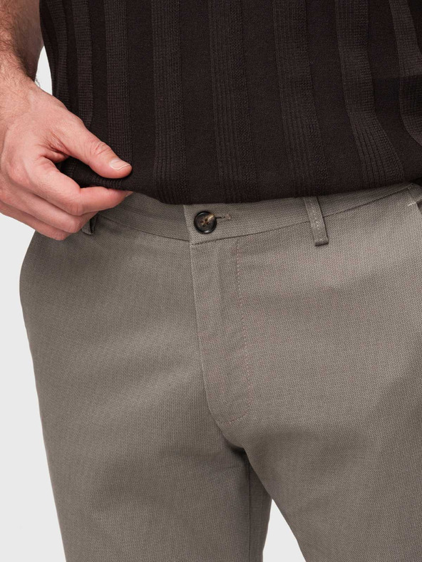 Ombre Clothing Muške chino hlače REGULAR FIT s finom strukturom - sive V1 P1518 Ombre Clothing