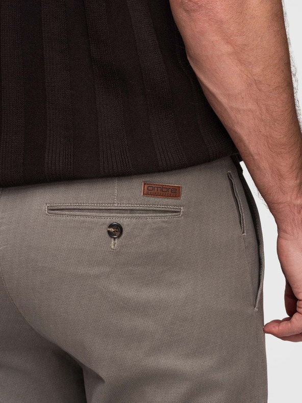 Ombre Clothing Muške chino hlače REGULAR FIT s finom strukturom - sive V1 P1518 Ombre Clothing