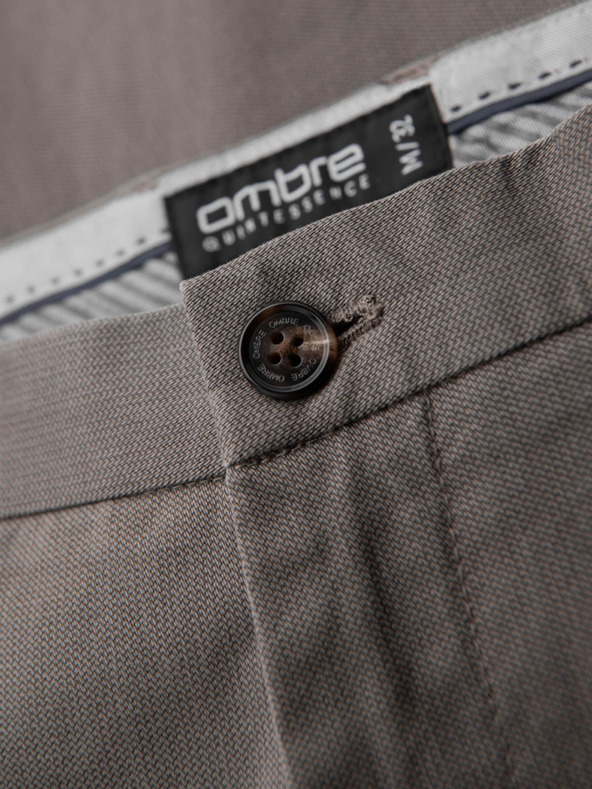 Ombre Clothing Muške chino hlače REGULAR FIT s finom strukturom - sive V1 P1518 Ombre Clothing
