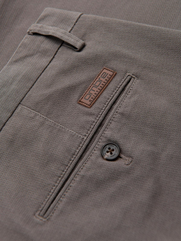 Ombre Clothing Muške chino hlače REGULAR FIT s finom strukturom - sive V1 P1518 Ombre Clothing