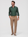 Ombre Clothing Muške chino hlače REGULAR FIT s finom strukturom - tamno bež V2 P1518 Ombre Clothing