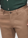 Ombre Clothing Muške chino hlače REGULAR FIT s finom strukturom - tamno bež V2 P1518 Ombre Clothing