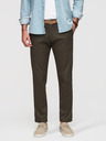 Ombre Clothing Muške chino hlače REGULAR FIT s finom strukturom - tamno zelene V4 P1518 Ombre Clothing