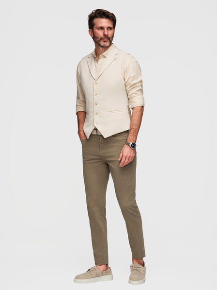 Ombre Clothing Muške chino hlače po mjeri - maslinasto zelene V3 O1523 Ombre Clothing
