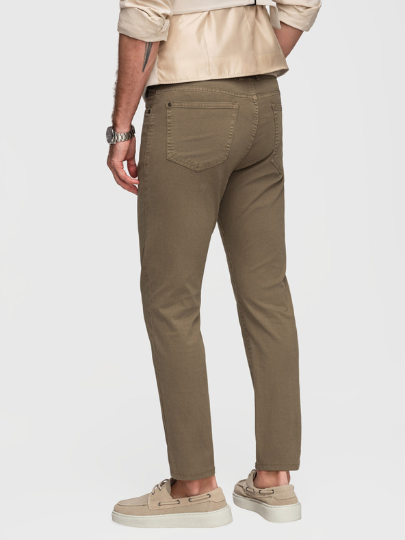 Ombre Clothing Muške chino hlače po mjeri - maslinasto zelene V3 O1523 Ombre Clothing