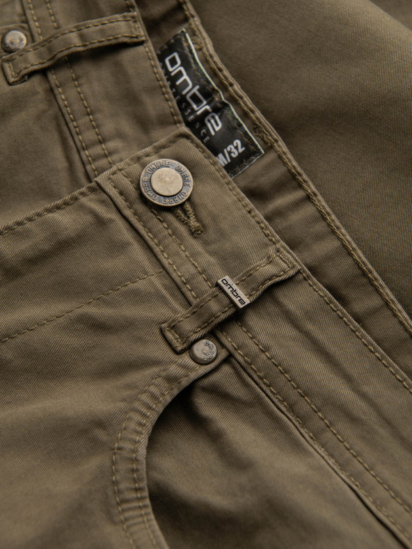 Ombre Clothing Muške chino hlače po mjeri - maslinasto zelene V3 O1523 Ombre Clothing