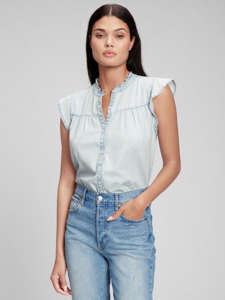 GAP Bluza top s volanima GAP