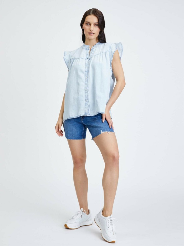 GAP Bluza top s volanima GAP