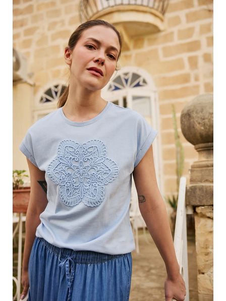 Moodo Bluza s aplikacijom svjetloplava Moodo