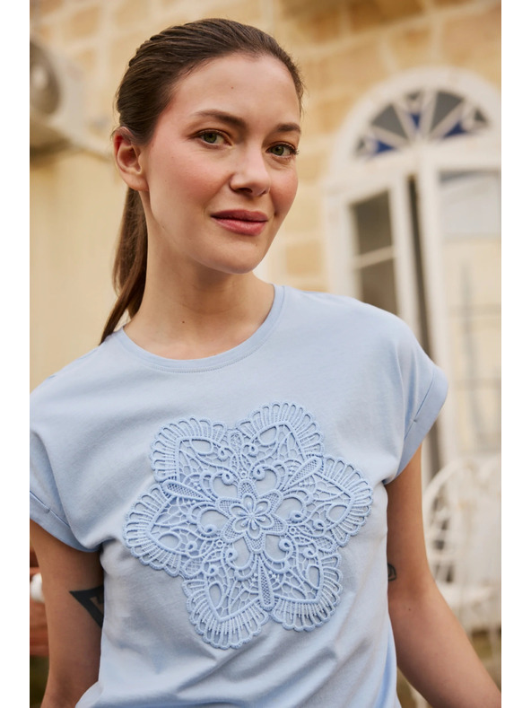 Moodo Bluza s aplikacijom svjetloplava Moodo