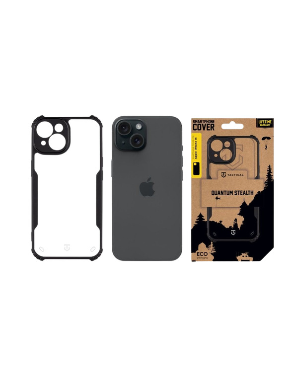 Tactical Tactical Quantum Stealth Zaštita za Apple iPhone 15 Clear/Black