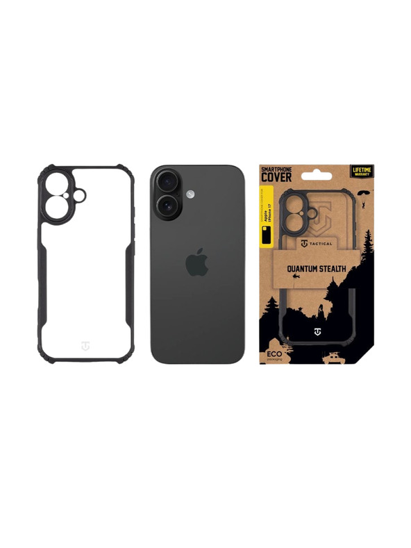 Tactical Tactical Quantum Stealth Zaštita za Apple iPhone 17 Clear/Black