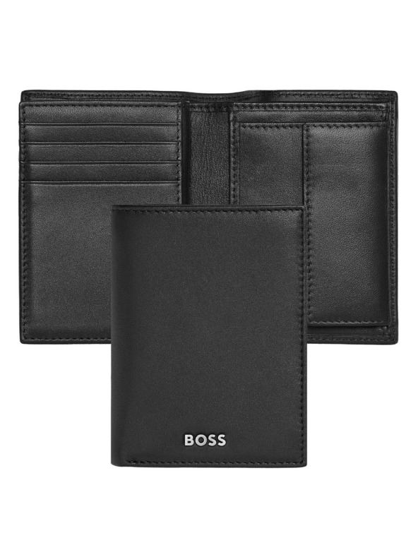 Hugo Boss Crna kozna futrola za kartice Hugo Boss Classic HLG403A