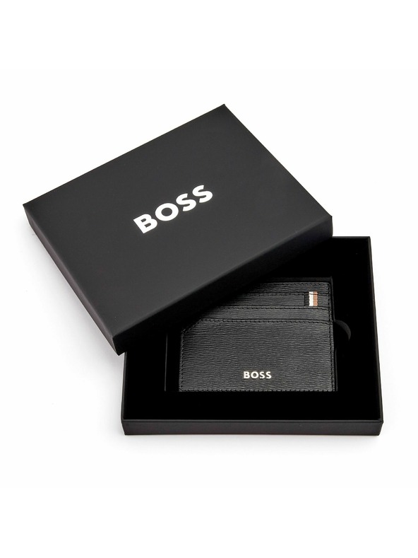 Hugo Boss Crna kozna futrola za kartice Hugo Boss Iconic HLC421A