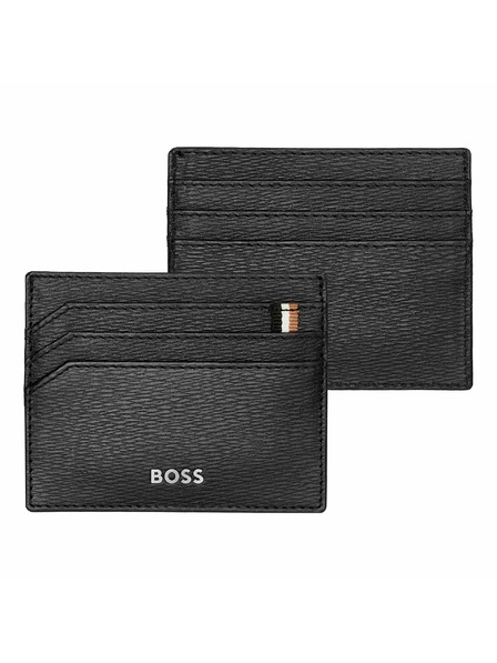 Hugo Boss Crna kozna futrola za kartice Hugo Boss Iconic HLC421A