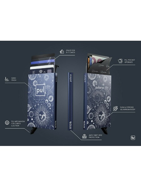 Pularys Pularys futrola za dokumente Stardust motiv svemir plava, aluminij 191110804