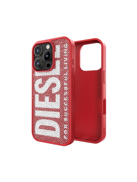 Diesel Diesel zaštita za iPhone 16 Pro s kristalima Swarovski crvena 60188