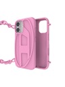Diesel Diesel zaštita za iPhone 16 s lancem Oval D ružičasta 60175