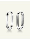 Rosefield Rosefield naušnici srebrne boje Large Oval Hoops JEOLS-J568